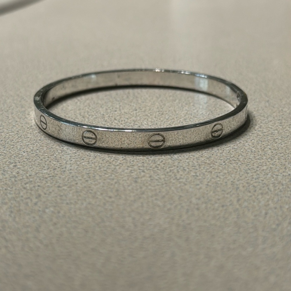 Silver LOVE Inspired Bangle Bracelet
